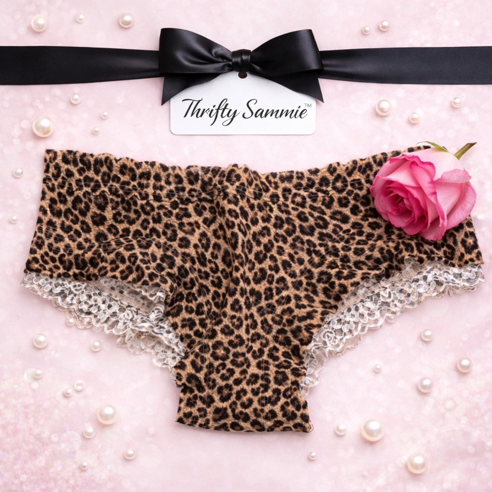 Victoria's Secret Animal Print Lace panties ruffle trim